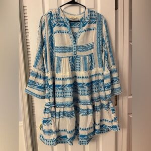 Elan Medium Ella Dress Blue and White